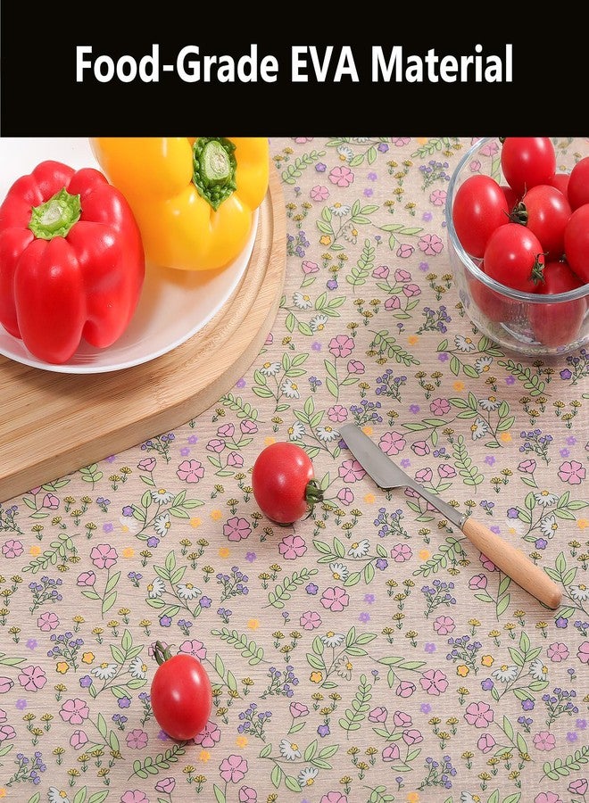 INNOLITES Shelf Liner, Non-Adhesive Floral Cabinet Drawer Liner for Kitchen, Waterproof Oil-Proof, EVA Easy to Clean & BPA-Free (17.7" x 78.7") - Image 4